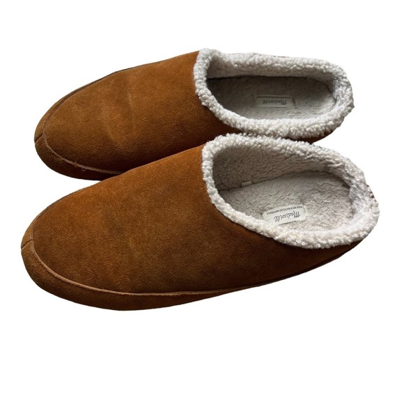 Madewell Other - Madewell men’s Suede faux shearling lined Scuff Slippers size 12